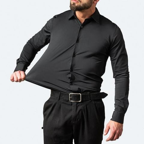 William | Men's Elastic Wrinkle-Resistant Shirt, Long-Sleeve Formal Shirt | Everlasting Boutique