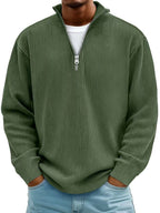 Wolfgang | Men's Jumper with Half-Zip Design, Structured Trendy Jumper | Everlasting Boutique | Grey
