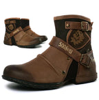 William | Men's Leather Biker-Style Boots, Classic Motorcycle Boots | Everlasting Boutique