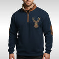 Wolfram | Men's Sherpa Jumper with Textured Structure, Warm Knit Jumper | Everlasting Boutique | Blue