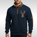 Wolfram | Men's Sherpa Jumper with Textured Structure, Warm Knit Jumper | Everlasting Boutique | Blue