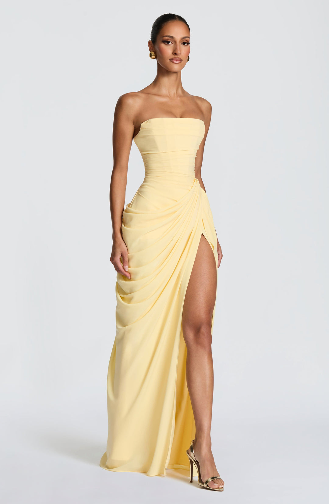 Yvette | Women's Strapless Maxi Dress, Flowing Autumn Maxi Dress | Everlasting Boutique