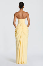 Yvette | Women's Strapless Maxi Dress, Flowing Autumn Maxi Dress | Everlasting Boutique