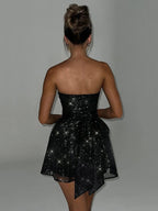 Zoe | Women's Strapless Sequin Mini Dress, Flared Party Dress | Everlasting Boutique